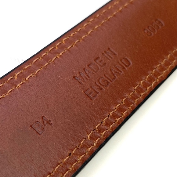 Lands End Men's Black Pebble Grain Leather Belt - Picture 11 of 14